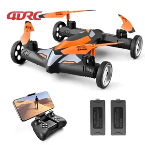 V11 Drone RC kamera 4K, pesawat kendali jarak jauh mainanan Air-Ground terbang mobil Mode ganda mainan WIFI FPV transmisi gambar dengan lampu LED