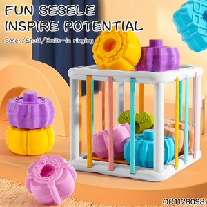 Juguetes Montessori Divertidos y Creativos para la Coordinación Mano-Ojo, Bloques de Plástico Apilables para Aliviar el Estrés, Juguete OEM Personalizable para Bebés de <span class=keywords><strong>6</strong></span> <span class=keywords><strong>Meses</strong></span> - Product Image 2