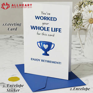 Cartes de retraite personnalisées 5x7 pouces, carte « Je t'aime » avec faible MOQ, enveloppe et autocollant inclus - Product Image 3