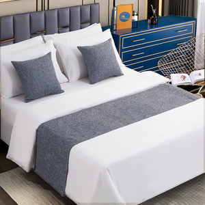 Hotel Quality Plain <b>Bed</b> Runner Bleaching Jacquard Style 300tc Thread Count Eco-Friendly Easy to Clean Decorative Edges <b>Bed</b> <b>Throw</b> - Product Image 2