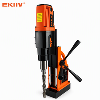 Perceuse magnétique 2500W EKIIV MW-38T pour le perçage de poutres en acier de pont, base magnétique 19000N avec fonction de taraudage avant et arrière