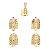 Pendentif Hip-hop transfrontalier unisexe plaqué or lisse, orné de strass, style Halloween, personnalisé