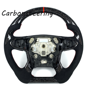 Accessoires intérieurs pour GMC, volant <span class=keywords><strong>de</strong></span> voiture en fibre <span class=keywords><strong>de</strong></span> carbone forgée pour Sierra 1500 Denali Silverado, amélioration personnalisée pour pick-up - Product Image 1
