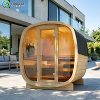 Maison de sauna préfabriquée, grande maison modulaire, sauna et espace de détente, maison de sauna extérieure