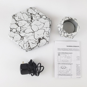 磁気浮上ポット 最新の大理石カラー 浮遊植物ホルダー クリエイティブな家の装飾ギフト 浮遊植物 - Product Image 6