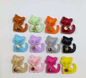Wholesale Cute Cartoon Kitten Keychain PU Leather Bag Charm Car <b>Key</b> <b>Ring</b> & Wrist Strap Pendant Customizable Fashion Accessory - Product Image 3