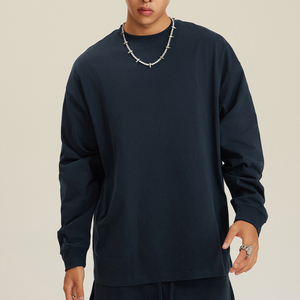 2026 Clothing Manufacturers Cotton Streetwear Man Men's T-shirts 2025 Drop Shoulder <b>Long</b> Sleeve 305gsm <b>TShirt</b> for Men - Product Image 2