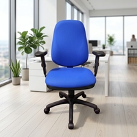 Chaise de bureau moderne à dossier haut Donati, chaise de secrétaire en maille avec appui-tête réglable, mobilier de bureau et scolaire résistant