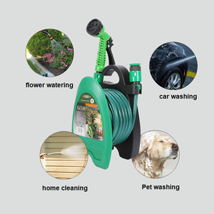 خرطوم مياه للحدائق صغير <span class=keywords><strong>2</strong></span> في <span class=keywords><strong>1</strong></span> محمول مثبت على الحائط 10 أمتار أنبوب مياه للشرفة والفناء الخلفي - Product Image 4