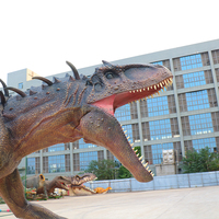 Çin tedarik robotik Dino simülasyon yapay dinozorlar Animatronics tema parkı kral dinozor modeli için gerçek boyut dinozor