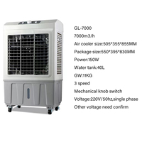Refroidisseur d'air évaporatif autonome avec réservoir d'eau de 25 L pour bureau à domicile et atelier, climatiseur portable d'intérieur