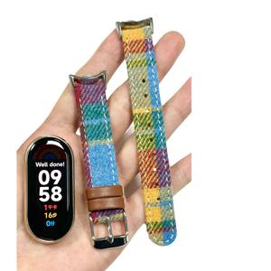 Adecuado para <span class=keywords><strong>Xiaomi</strong></span> <span class=keywords><strong>Mi</strong></span> 9 10 Correa de pulsera, Retro Otoño e Invierno Plaid Woolen <span class=keywords><strong>Xiaomi</strong></span> <span class=keywords><strong>Mi</strong></span> <span class=keywords><strong>Band</strong></span> 9pro Correa - Product Image 6