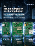 Kit de développement GNSS RTK à gain élevé avec UART, antenne MMCX, interface USB, entrée 5V/3.3V pour véhicules autonomes, robotique et IoT sans fil