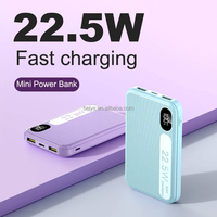 Nuevo Mini Power Bank de 10000 mAh, Carga Rápida de 22.5 W, Salida PD de 20 W Tipo C, Pantalla Digital, Cargador de Batería Delgado