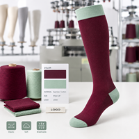 Chaussettes hautes pour mollets larges, confortables, en coton et élasthanne, personnalisables