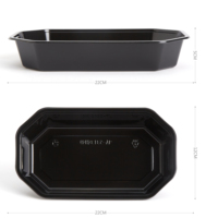 Assiettes jetables transparentes et plateaux à fruits, finition premium, plateaux alimentaires multi-usages pour une présentation élégante