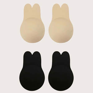 방수 보이지 않는 유방 리프트 테이프 재사용 Pezoneras 자기 접착 실리콘 브래지어 젖꼭지 귀여운 토끼 젖꼭지 커버 - Product Image 3