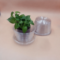 Soucoupe pour pot de plantes en plastique recyclable, soucoupe transparente pour pot de plantes