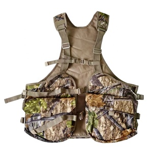Camouflage Design Adjustable Breathable Lightweight Polyester Hunting Fishing Vest Waterproof Membrane Comfortable Supplies