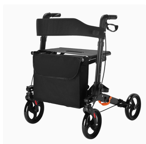 Déambulateur pliant léger en aluminium Bliss Medical Transport avec siège, pratique <span class=keywords><strong>pour</strong></span> les personnes âgées et les seniors - Product Image 1