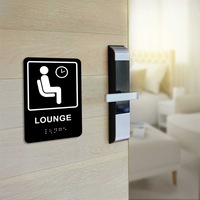 Panneau composite en aluminium imprimé en relief 3D ADA Braille personnalisé pour salle d'attente, 68 pouces
