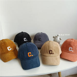 男女通用冬季棒球帽韩版灯芯绒嘻哈帽子刺绣字母牛仔男女形象风格 - Product Image 1