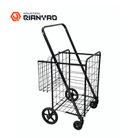 Chariot à main pliable industriel en acier léger de 100 kg avec sac de transport amovible, chariot utilitaire, chariot de courses pliable