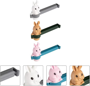 Lovely Rabbit Cartoon Eco-Friendly Detachable Plastic Small <b>Kitchen</b> Food Snack Bag Airtight Sealing Clip - Product Image 5