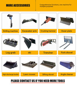 Gratis Verzending Goedkope Mini Skid Stuur Lader Met Hamer Diesel Benzinemotor Skeed Stuur Loader - Product Image 6