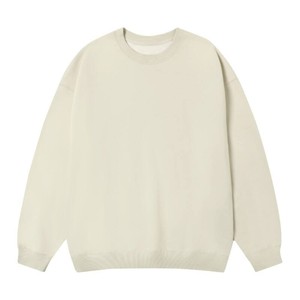 Fabricantes de ropa personalizado otoño nuevo Color sólido 430 gramos cuello sudadera suelta de gran tamaño Unisex manga larga - Product Image 4