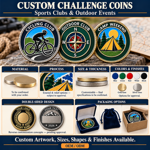 Monedas Conmemorativas Personalizadas para Deportes y Actividades al Aire Libre, para Clubes de Ciclismo, Eventos de Maratón, Campamentos y Reconocimiento de Equipos, OEM ODM - Product Image 4