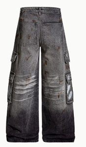 <span class=keywords><strong>Pantalones</strong></span> vaqueros <span class=keywords><strong>de</strong></span> cintura media vintage con efecto salpicado <span class=keywords><strong>de</strong></span> tinta, rasgados y desgastados, <span class=keywords><strong>para</strong></span> hombre y <span class=keywords><strong>mujer</strong></span>, estilo industrial, rectos, <span class=keywords><strong>de</strong></span> invierno, oscuros, estilo hip hop - Product Image 3