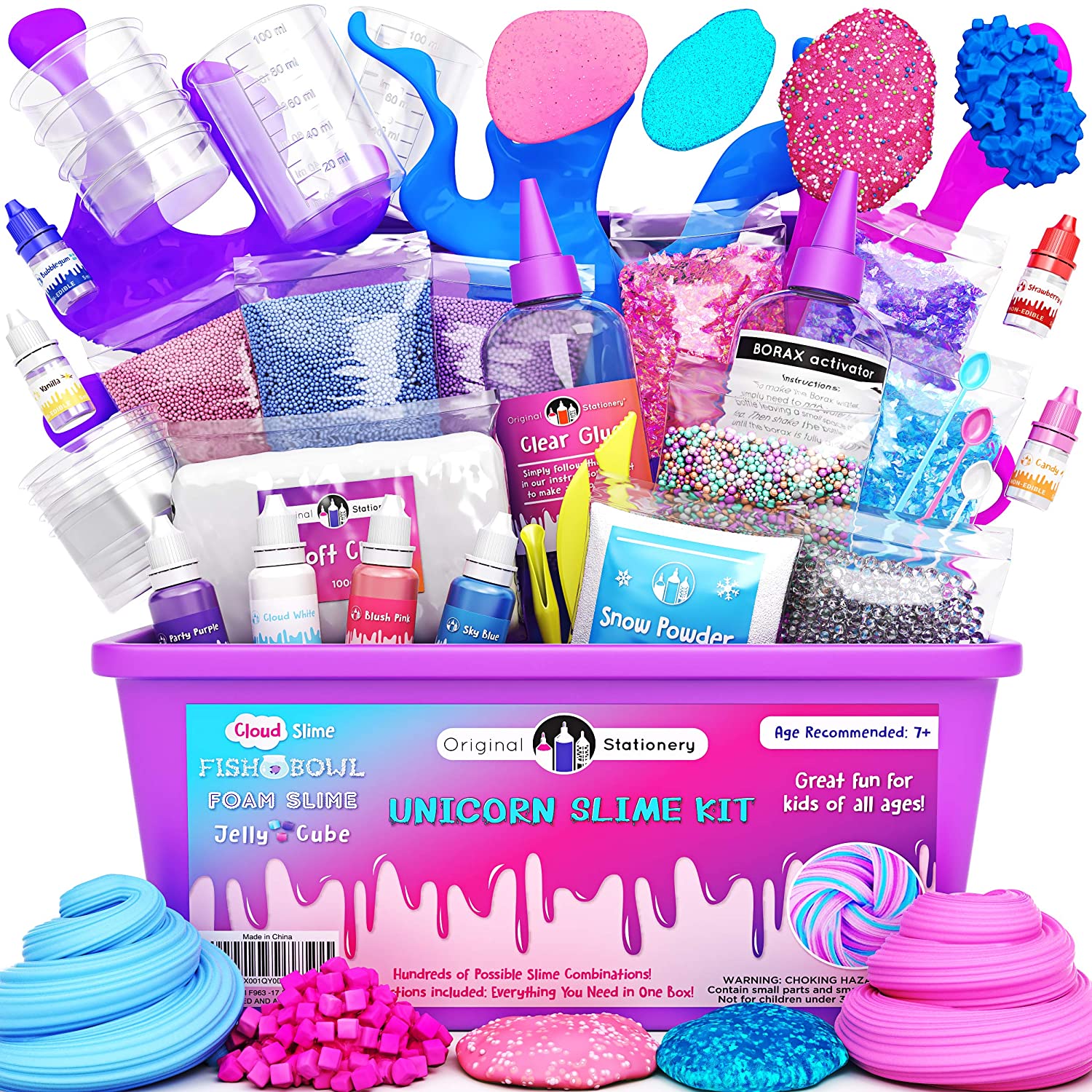Kit De Slime 126 Piezas Diy De Fabricación Para Niñas Ksl Kit De Slime 126 Piezas Diy De Fabricación Para Niñas Ksl