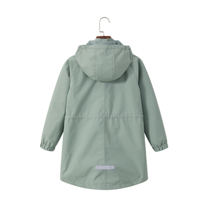 Nouvelle veste parka coupe-vent longue à capuche pour fille, grande <span class=keywords><strong>taille</strong></span>, imprimée, avec fermeture éclair, pour printemps et automne - Product Image 2
