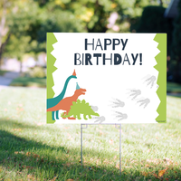 Enseigne de cour d'anniversaire pour enfants personnalisée Enjeux Corigated Happy Birthday Letters Number H-Frame Plastic Sheets Custom Yard Sign