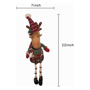 Adornos de Navidad de Papá Noel y Alces de Tela Ecológicos para Árbol de Navidad, Regalos de Navidad, Decoraciones para el Hogar, Empaque en Bolsa OPP - Product Image 3