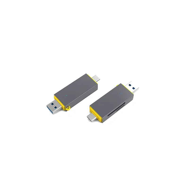 USB 3.0 Type-C SD TF OTG อะแดปเตอร์การ์ดหน่วยความจำ USB Type-C อะลูมิเนียมอัลลอยเครื่องอ่านการ์ด