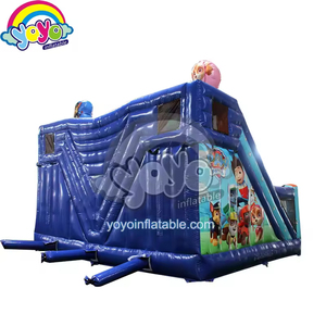 Parc gonflable à dégonflage rapide, construction durable, empreintes de pattes de chien, petites zones pour enfants - Product Image 3