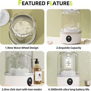 Portable <b>Mini</b> Home Washer <b>USB</b> Charged for Washing Underwear and Socks Wireless Electric Laundry Cup - Product Image 4