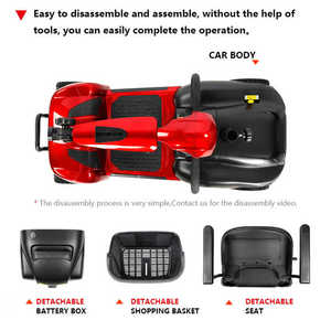 Scooter électrique pliable à 4 roues pour personnes âgées et soins médicaux - Product Image 5
