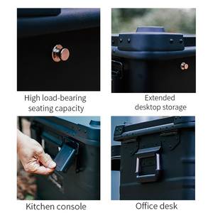 N10 per ROCKBROOK Custom 84L contenitore di stoccaggio da cucina in alluminio nero pieghevole scatola da campeggio all'aperto per viaggi in auto - Product Image 4