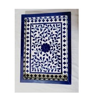 Plateau de rangement en nacre incrustée, fait main, décoratif, idéal pour la maison, la table à manger, la cuisine et comme cadeau, en vente.