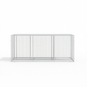 Grande Gabbia per Polli in Acciaio Zincato, Gabbia per Animali Domestici da Esterno, Resistente, Rettangolare, Grigia - Product Image 1