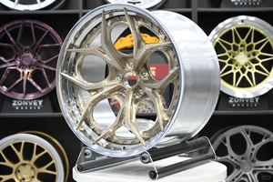 Jantes en alliage forgé FSC-56 personnalisées en deux parties, finition or brossé, 18 19 20 21 22x10 pouces, pour <span class=keywords><strong>BMW</strong></span> Mercedes Audi GMC - Product Image 2