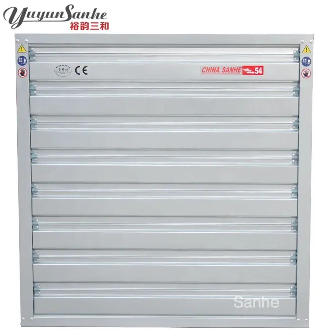 Yuyun-ventilador de escape Sanhe, caja tipo obturador, montaje en pared para casa de aves de corral y casa verde