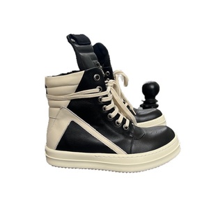 Botas de Hombre de Alta Calidad, Modernas, Blancas y Negras, Estilo Triángulo Invertido, con Cierre, Impermeables, con Plataforma - Product Image 5