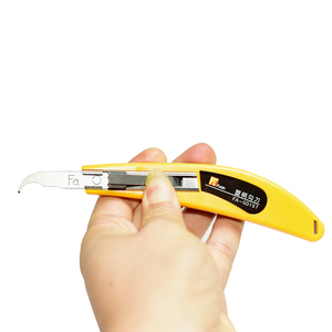 Cuchillo de hoja de gancho de seguridad retráctil para corte acrílico Acero de alto carbono duradero - Product Image 5