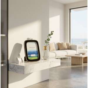 Beltrami Photo <b>Frame</b> <b>4x6</b> Inch Silver Plated Black Gold Enamel Metal <b>Frame</b> - Product Image 2