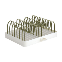Égouttoir à vaisselle en plastique avec plateau de drainage, support de comptoir pour assiettes, organisateur pour la cuisine, égouttoir à assiettes et bols, rangement