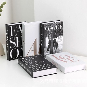 Plegable moderno Simple inglés Props papel simulación libro decoraciones para Hotel suave café estudio restaurante para diseño de interiores - Product Image 3